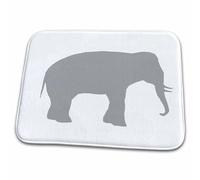 Grey Elephant Silhouette.Modern Minimalist Style Vintage Art Zerbino Ingresso Antiscivolo Tappeto Entrata Trappola Sporco Tappeti Da Bagno Per Esterno Interno Vasca 40X60 Cm