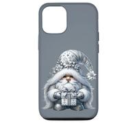 Grey Gnome Graphic In Monochrome Outfit Women Cute Christmas Custodia per iPhone 12/12 Pro