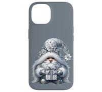 Grey Gnome Graphic In Monochrome Outfit Women Cute Christmas Custodia per iPhone 14