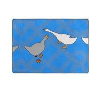 Grey Goose - Tappeto in flanella, 203,2 x 147,3 cm, resistente alle macchie, decorazione per casa, camera da letto, ufficio