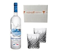 Grey Goose Vodka Original 40% Vol. 1000 ml - Due Bicchieri In Vetro da 300 ml
