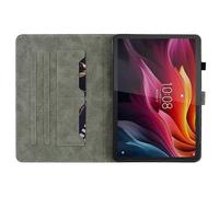 (Grey, Grey) For Lenovo Idea Tab (TB336ZU TB336FU) Xiaoxin Pad 11 2025 Case Tiger Imprint Anti-Scratch PU Leather