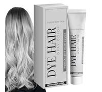 Grey Hair Dye, Silver Permanent Color Cream, Nutriishing Color Cream, Long Lasting Natural Dying, Hair Coloring Supplies for Bold, Trendy Makeovers, Punk Style