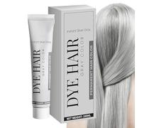 Grey Hair Dye, Silver Permanent Hair Color Cream, Long Lasting Nutriishing Trecce Dye, Vibrant and Natural Look, Punk Style Coloring Supplies for All Types