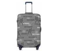 Grey Hockey players cool Travel Luggage Covers - Elasticità Valigie Coperture Protector per bagagli 45-81 cm, Nero , M
