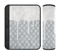 Grey Ice Cream Plaid Checked 2 pz seggiolino auto Neck Strap Covers Rilasciare lo stress al collo e alle spalle per camion accessori para carro
