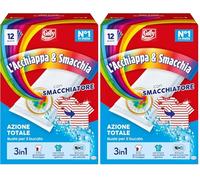 Grey L'Acchiappa & Smacchia 3in1, Buste per il Bucato, Buste Cattura Colore, Con Smacchiatore, Confezione da 24 Buste