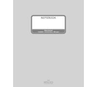 Grey Minimalist Unlined Notebook - 7,5x9,25in - 100 pages: Blank Unlined Notebook for Writing, Sketching & Everyday Notes | Clean Grey & White Design ... at the Bottom of each Page | 19,05x23,49cm