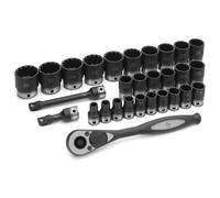 Grey Pneumatic 1/2" Guida 29 Pezzi Set Bussole Metriche 12 Punti 82229M