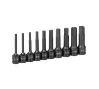 Grey Pneumatic 1/2" Mandrino 10 Pezzi Set Bussole Cacciavite Esagonale 4" 1340H
