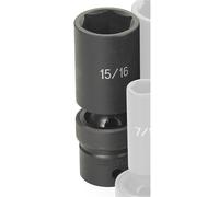 Grey Pneumatic 1/2 " X 15/16 " Profondo Universale Presa 6 Punto - Nero 2030UD