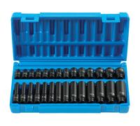 Grey Pneumatic Set Di Bussole Metriche 1/4" 28 Pezzi Standard E Profonde 9728