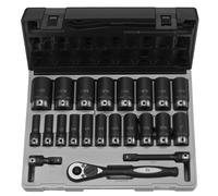 Grey Pneumatic Set Di Bussole Profonde 1/2" 22 Pezzi Duo-Socket 6 Punti 8262