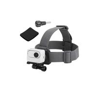 (Grey) Sunnylife TD672 360 Rotation Adjustable Head Strap Vlog POV Mount Belt for GoPro, Insta360, DJI Osmo Action and Other Action Cameras