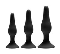 GreyGasms Black Silicone Apprendista Anale Set di allenamento - 3 Piezas