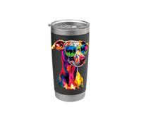 Greyhound con Occhiali da Sole Cani Amore Greyhound Bicchiere termico in acciaio inox doppia parete