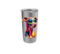 Greyhound con Occhiali da Sole Cani Amore Greyhound Bicchiere termico in acciaio inox doppia parete