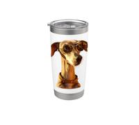 Greyhound con Occhiali da Sole Cani Amore Greyhound Bicchiere termico in acciaio inox doppia parete
