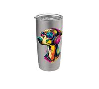 Greyhound con Occhiali da Sole Cani Amore Greyhound Bicchiere termico in acciaio inox doppia parete