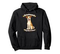 Greyhound Il Mio Migliore Amico Simpatico Amante dei Cani Breed Pride Felpa con Cappuccio
