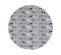 Greyhounds Cute Dog Rescue Dog Best Dogs Cute, tappetino per mouse rotondo da 8 pollici, tappetino per mouse con base in gomma antiscivolo impermeabile