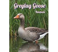 Greylag Goose Notebook: Birds 033/8.5x11/=