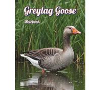 Greylag Goose Notebook: Birds 033/8.5x11/=