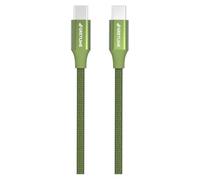 GreyLime Cavo intrecciato da USB-C a USB-C 60 W per MacBook, laptop, GoPro, Samsung Green 1 m