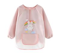 Greyoe 1 Pezzi Grembiule Pittura Bambini, Grembiule Asilo Bambino, Grembiule Cucina Bambina, Impermeabile e Resistente Allo Sporco Verniciatura, verde XL per Corporature da 130-150 cm