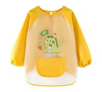 Greyoe 1 Pezzi Grembiule Pittura Bambini, Grembiule Asilo Bambino, Grembiule Cucina Bambina, Impermeabile e Resistente Allo Sporco Verniciatura, verde XL per Corporature da 130-150 cm