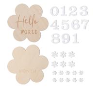 Greyoe 1 Set Biglietti per Traguardi per Bambini, Biglietti per Bambini, Traguardi, Biglietti Mensili per Bambini (1-12 mesi) Decorazione Perfetta per le Foto dei Bambini e le Stanze dei Bambini