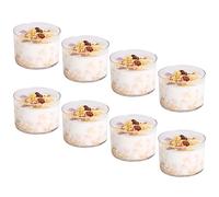 Greyoe Bicchieri da dessert, 4 pezzi trasparente tazza da dessert rotonda budino bottiglia di vetro mini succo bevanda tazza resistente alle alte temperature per dessert gelato bevanda (A(8))