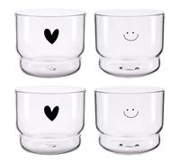 Greyoe Bicchieri da dessert, 4 pezzi trasparente tazza da dessert rotonda budino bottiglia di vetro mini succo bevanda tazza resistente alle alte temperature per dessert gelato bevanda (C(4))