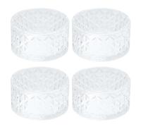 Greyoe Bicchieri da dessert, 4 pezzi trasparente tazza dessert rotonda budino bottiglia di vetro mini succo bevanda tazza resistente alle alte temperature per dessert gelato bevanda (Modello di riso)