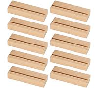 Greyoe Segnaposto Legno, Inserire la carta I titolari, Portacarte da 10 pezzi Portacarte in legno semplice per tavolo da matrimonio Nome Numero, immagini, promemoria, note, foto