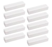 Greyoe Segnaposto Legno, Inserire la Carta I titolari, Portacarte da 10 Pezzi Portacarte in Legno Semplice per Tavolo da Matrimonio Nome Numero, Immagini, promemoria, Note, Foto Bianco