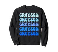 Greyson Retro Name Stack Design Felpa