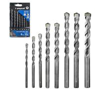 Greywolf Set di 8 punte per calcestruzzo, punte esagonali resistenti agli urti, punte in metallo duro industriali per vetro/mattoni/plastica/cemento/piastrelle (3/4/5/6/7/8/9/10 mm), 8 pezzi