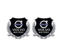 GRFIT 2 PZ Carrozzeria Raccordi Sport Emblemi Distintivo per Volvo Tronco Lettere Adesivo per Auto Distintivo Cornice Decorativa Accessori Esterni,Silver