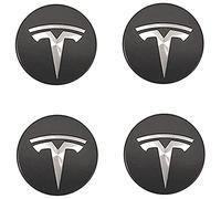 GRFIT 4 Pezzi 56 Mm Adesivo per Coprimozzo per Auto per Tesla Model 3/S/X/Y 2017-2022 Adesivo per Coprimozzo Centrale per Auto Copertura Antipolvere,E