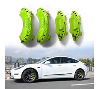 GRFIT 4 Pezzi Copri Pinza Freno per Auto per Tesla Model 3 2016-2022 Copri Pinza Freno in Lega di Alluminio Personalizzato, Freno Ruota Auto Copri Pinza Freno Durevole,18inches-Green