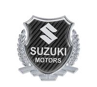 GRFIT Adesivo con Emblema in Metallo per Auto per Suzuki, Stemma con Emblema per Copertina Logo Auto,Silver