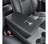 GRFIT Auto Copri Bracciolo per Tesla Model 3 Model Y, Console Centrale in Pelle PU Pad Protettivo Box per Bracciolo Accessori Interni,Black