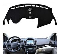 GRFIT Auto Cruscotto Copertura Zerbino S Evitare Pad Luce Tenda da Sole Caso Tappeti Accessori per Ford Escape Kuga 2013 2014 2015 2016-2018,Black-Flannel