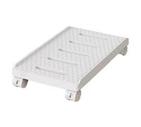 GRFIT Staffa della CPU Mobile CPU Stand, Rolling PC Tower Stand con 4 Ruote Girevoli, Carrello Porta CPU da Pavimento con Ruota Bloccata sotto la Scrivania for Home Office (Color : Blanc)