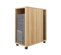 GRFIT Staffa della CPU Staffa Host Desktop Rimovibile Desktop Bracket Multiuso CPU Case Stand Rolling Carrello CPU Stand da Pavimento con 4 Ruote rotolanti a Castello, 5 Colori (Color : Natural)