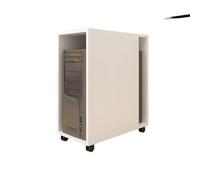 GRFIT Staffa della CPU Staffa Host Desktop Rimovibile Desktop Bracket Multiuso CPU Case Stand Rolling Carrello CPU Stand da Pavimento con 4 Ruote rotolanti a Castello, 5 Colori (Color : Blanc)