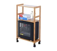 GRFIT Supporto Torre PC Mobile Pc Torre Stand Multistrato processore Carrello del Supporto, con 4 Ruote di rotolamento a Castello Piano Desktop con Ventilazione CPU Stand