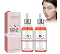 Grgowe 2Pc Siero Viso 5 In 1,Siero Anti-Invecchiamento,30% Siero Di Vitamina C Per Il Viso,Scuro Spot Remover Per Il Viso,Siero Antinvecchiamento Avanzato Del Collagene,Anti Invecchiamento