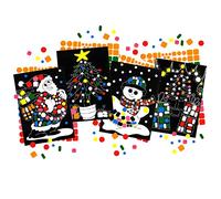 Gribouill'Art Cléopato-Atelier Disegni e Gommini a tema Natale, Multi, 15 x 10 x 5 cm